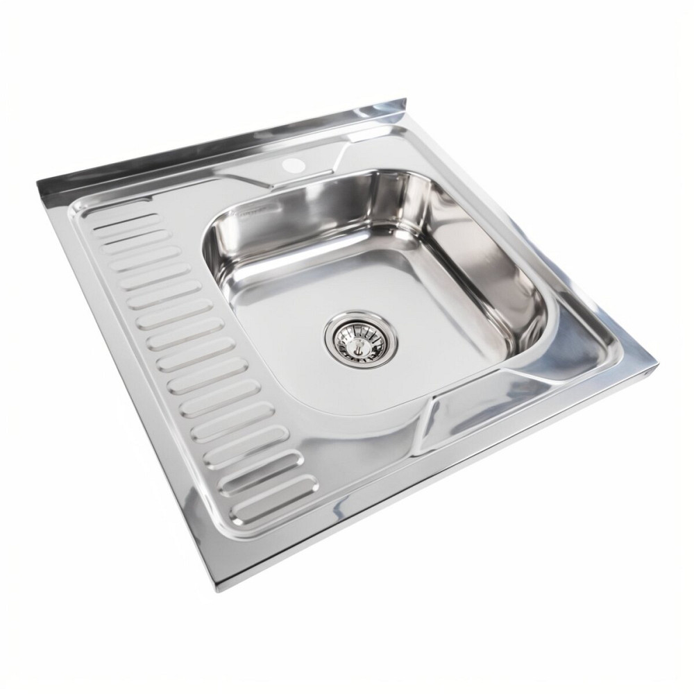 VALESO Кухонна мийка з нержавіючої сталі Valeso ПОЛІРОВКА 6060 R (0,7/160 мм) Київ - фото 1