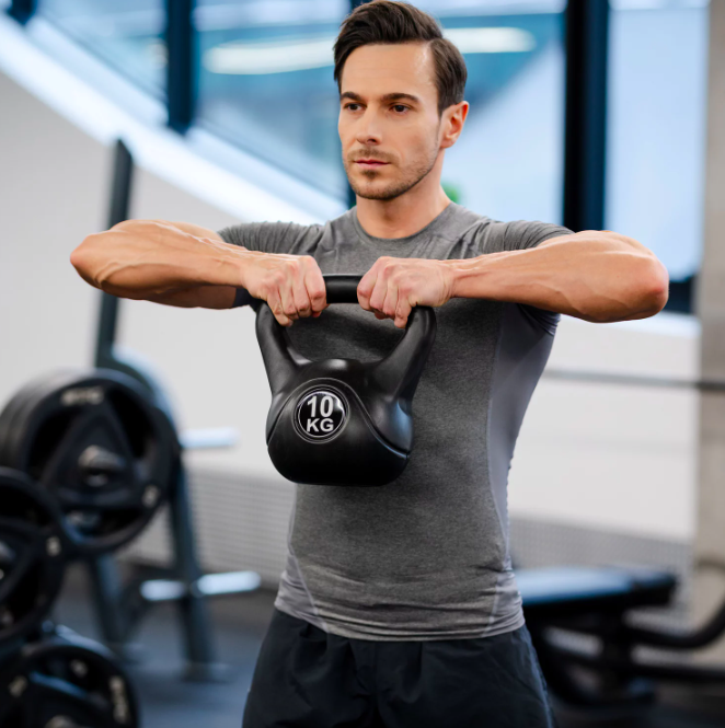 Гиря вінілова Gymtek 10кг чорний Київ - фото 4