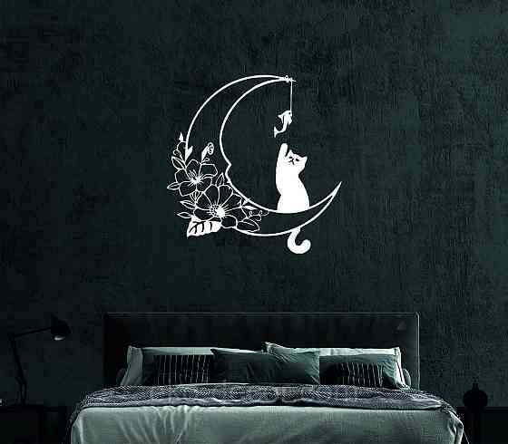 Декоративное настенное 3D Панно «Котёнок» Декор на стену с объемом 90*86 см, Белый Киев