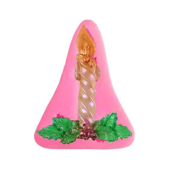 Молд силиконовый Свеча 82 на 63 мм розовый Киев