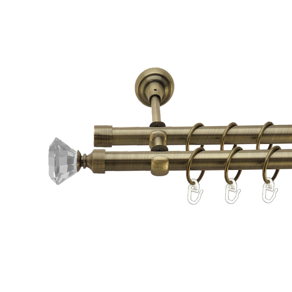 Карниз Orvit Спектралія металевий дворядний відкритий Антик 19\19 мм 240 см (4016452) Львів - фото 1