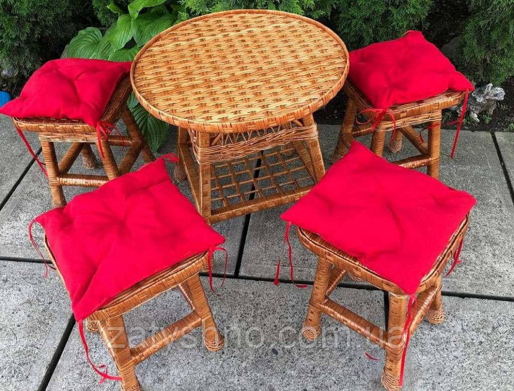 Мебель плетеная  из лозы с табуретками Киев - изображение 5