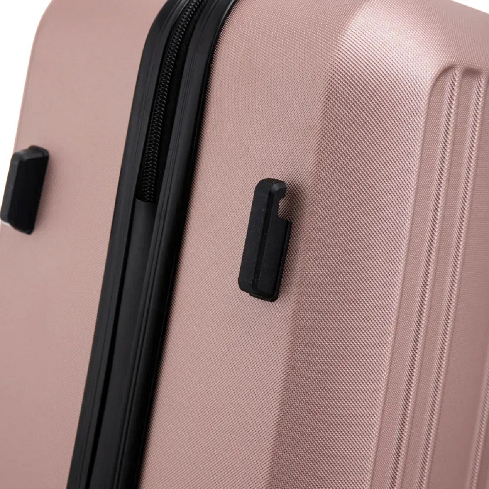 Валіза пластикова WINGS HRR01 мала 55 см золотисто-рожева Київ - фото 4