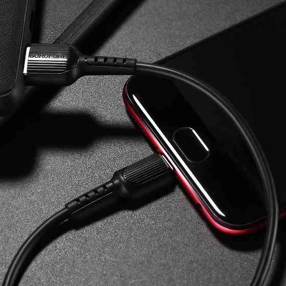 Кабель BOROFONE BX16 USB to Micro 2A, 1m, PVC, TPE connectors, Black Київ