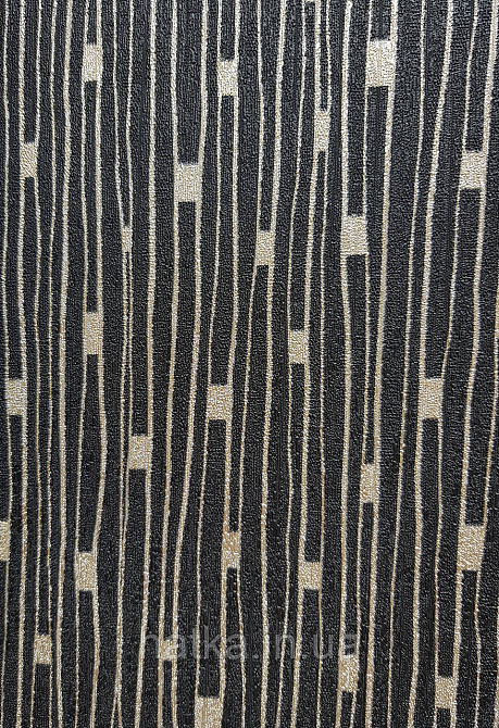 Шпалери вінілові на флізеліні AS creation The Bos 0.53х10 смужки дощиків золотисті на чорному Київ - фото 1