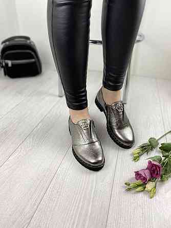 D and V Туфлі жіночі D and V 2708 срібні (весна-осінь, шкіра натуральна) (2235) Коломыя