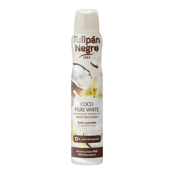 Дезодорант спрей Нежный кокос Pure White Coconut Body Deo Spray Tulipan Negro 200 мл Винница - изображение 1