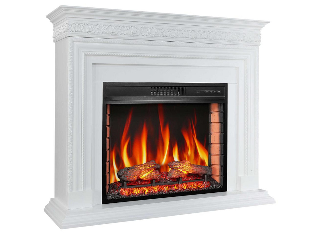 Каминокомплект ArtiFlame Pratella AF28S белый с обогревом и звуком горения огня Львов - изображение 1