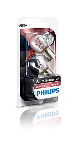 Показні лампа розжарювання PHILIPS 12499VPB2 P21/5W 12 V 21/5 W BAY15d VisionPlus Харків - фото 1