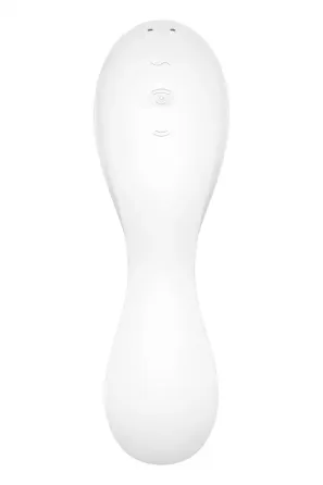 Вакуумний смарт-стимулятор із вібрацією Satisfyer Curvy Trinity 5 (White), керування зі смартфона Львів