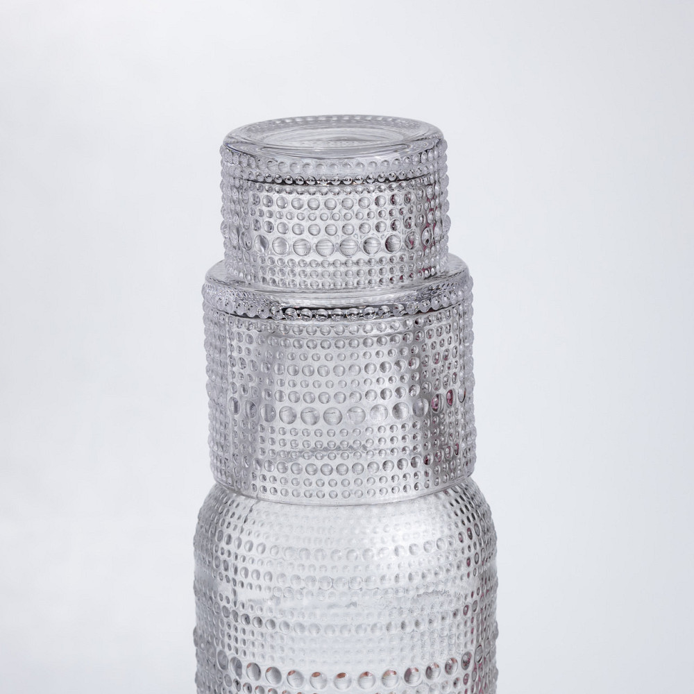 Глечик 700 мл зі склянкою 1 (шт) графин для компоту соку води лимонаду глечик для напоїв Прозорий HP-19-L1 Коломия - фото 3