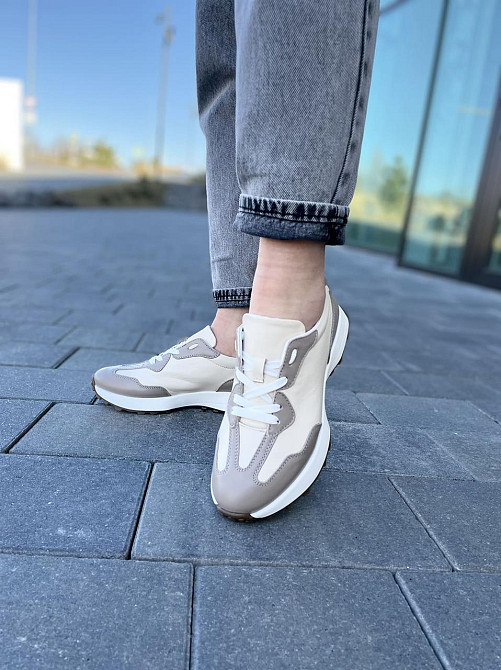 EMELI Кросівки жіночі EMELI 171/32 білі+капучіно (весна-осінь, шкіра натуральна) (4995) Коломыя - изображение 4