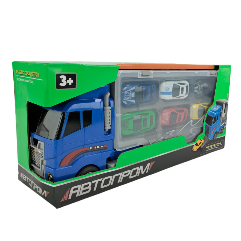 Дитячий трейлер з машинками PS006-1, 6 машинок Вінниця - фото 1