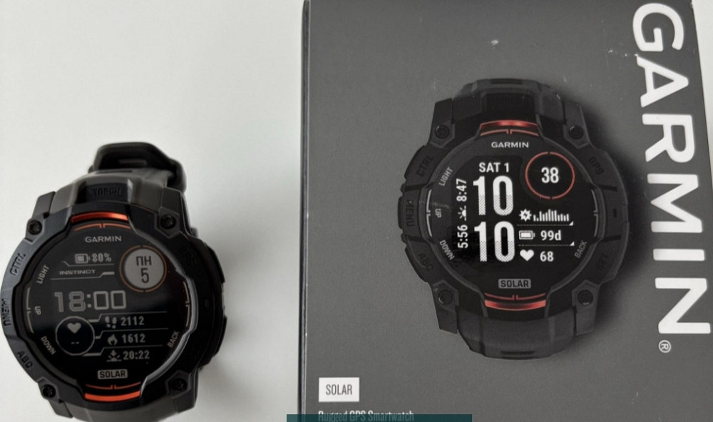 Смарт -Часы Garmin Instinct 3 50mm Solar Black with Charcoal Band. Киев - изображение 1