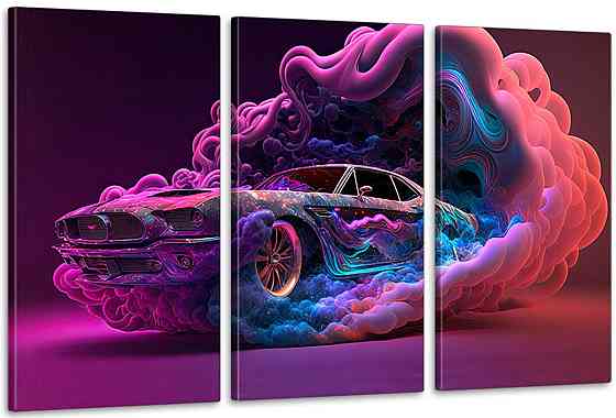 Модульна картина у вітальню/ спальню  Машина     ART-118_3A Київ