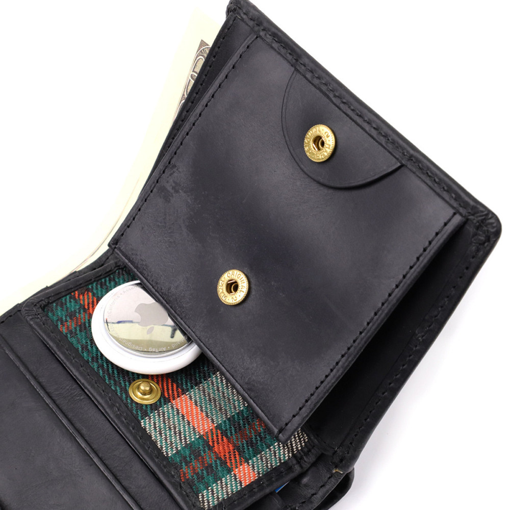 Мужской вертикальный кошелек из матовой натуральной кожи Tony Perotti 20832_1 (1165 nero) Черный Киев - изображение 8