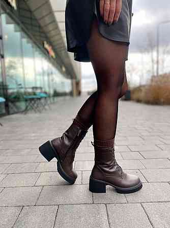 Arcoboletto Ботинки Arcoboletto коричневые натуральная кожа зима высота 18 см (5697) Коломыя