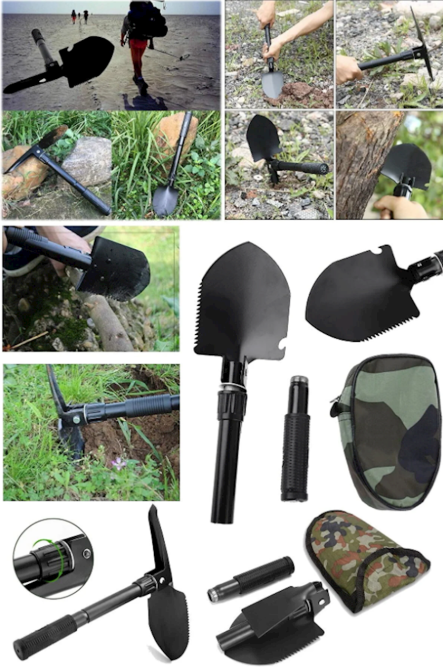 Складная туристическая лопата 5в1 в чехле 42 см Киев - изображение 5