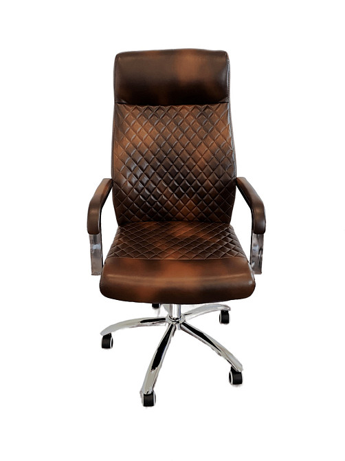 Офісне крісло керівника Tehforward Phoenix хром Anyfix Коричневий Дніпро - фото 2