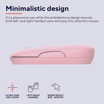 Мышка Trust Puck Wireless/Bluetooth Silent Pink (24125) Винница - изображение 3