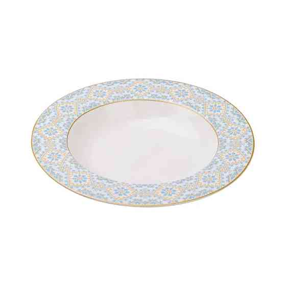 Тарілка супова порцелянова 21.5 см з орнаментом HP-7-739 Коломия