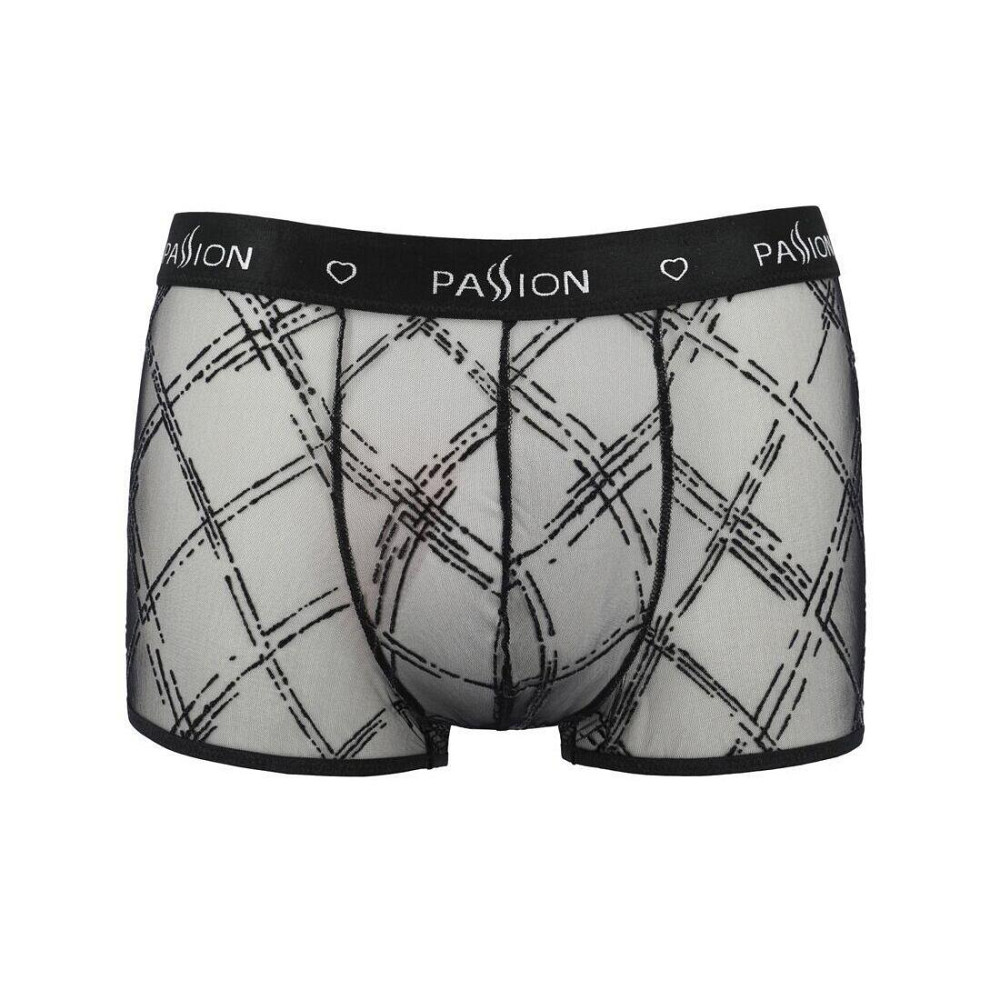 Мужские прозрачные боксеры Passion 032 SHORT JAMES S/M Black, сетка Sex Aura Киев - изображение 5