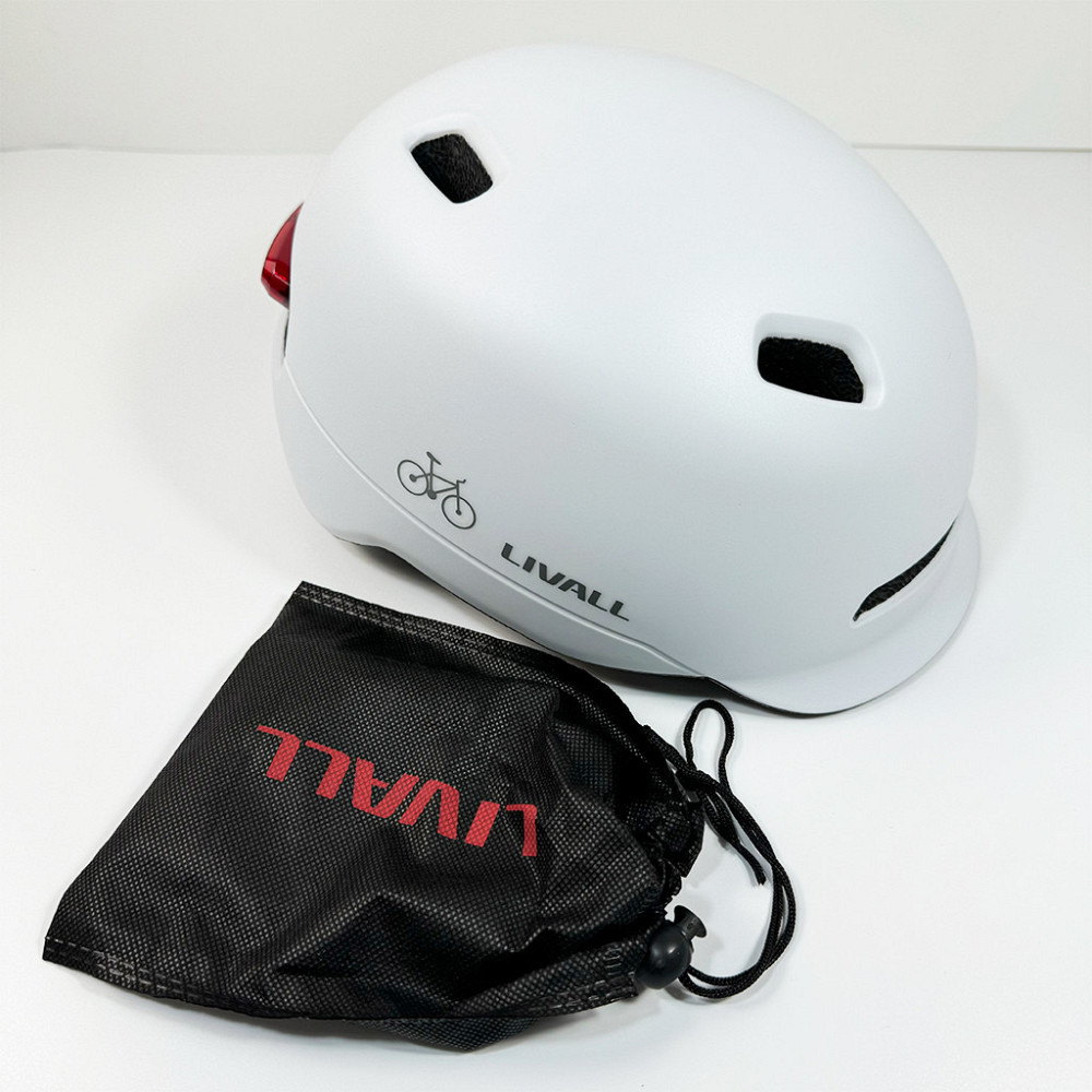 Захисний шолом Livall C20 (M) White (54-58см), сигнал стопів Київ - фото 7