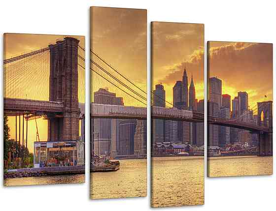 Модульная картина Город Закат Art-72_4 99x140 см Киев