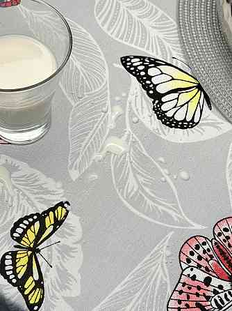 Ecotton Скатертина Ecotton DUCK 170х200 см водовідштовхувальна сіра 5725-13 Метелики Київ