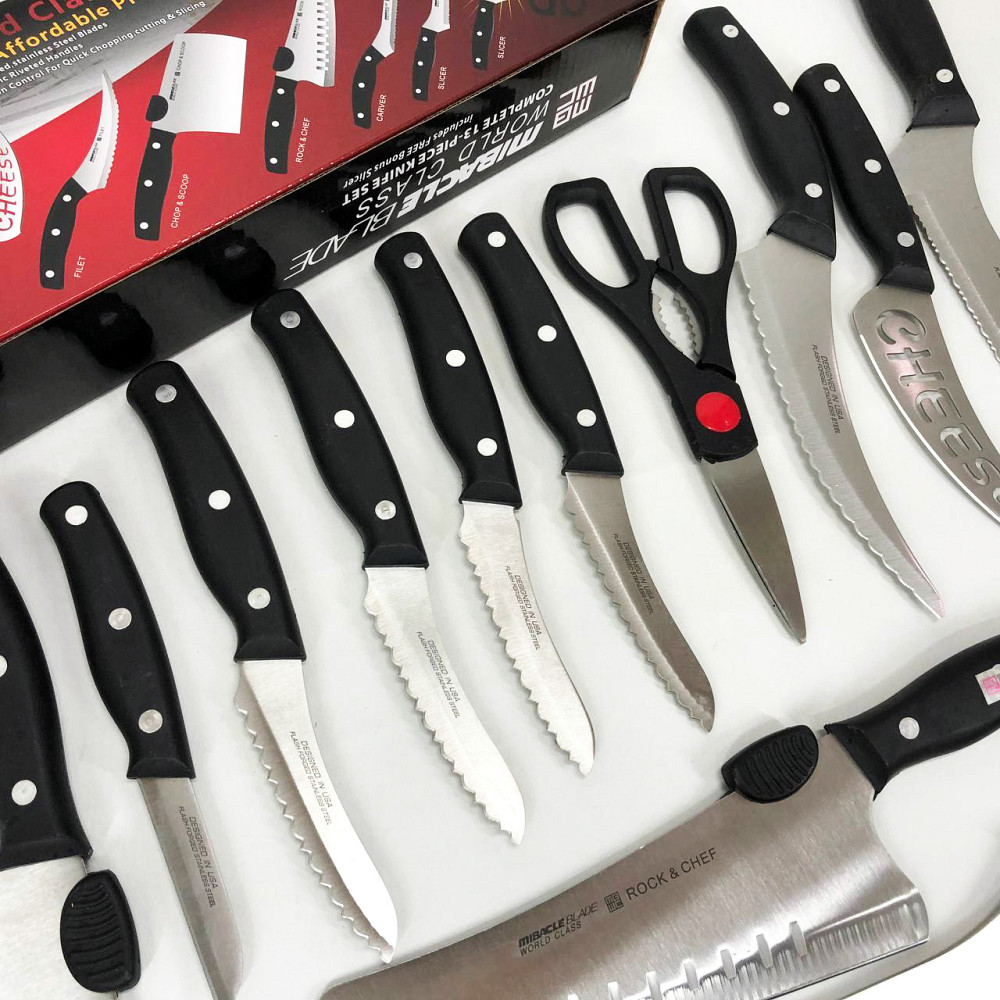 Набір ножів красивий та універсальний Contour Pro Knives 13, Ножі для кухонних потреб WR-34 Івано-Франківськ - фото 8