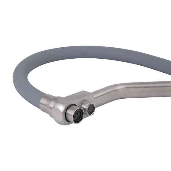 Змішувач для кухні Lidz Aria 020F3 з гнучким виливом та підключенням до фільтра LDARI020F3GNK39211 сатин/сірий Київ