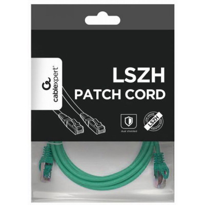 Патч-корд 2м S/FTP Cat 6A CU LSZH green Cablexpert (PP6A-LSZHCU-G-2M) Винница - изображение 4