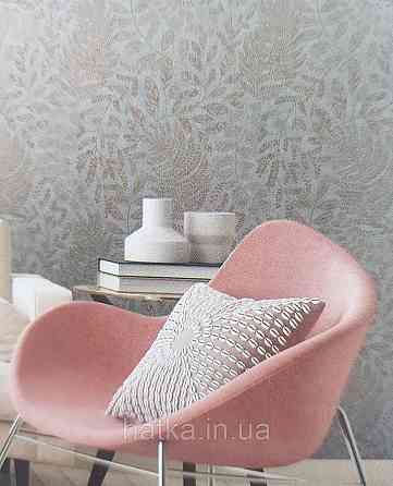 Шпалери вінілові на флізеліні AS creation The Bos 0.53х10 листя гілки бронзові на сірому Київ