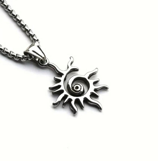Спіральний Кулон "Сонце" в скандинавському стилі на ланцюжку (3*2.5 см) Київ - фото 2