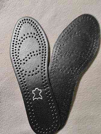 Шкіряна устілка чорна анатомічна, маломірка, розміри 36-48 для взуття будь-якого типу Харків