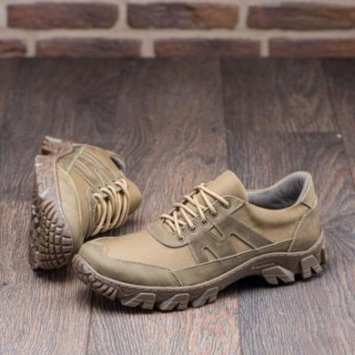 Кросівки тактичні з натуральної шкіри та кордури кольору кайот 40 (26,5 ) Харків