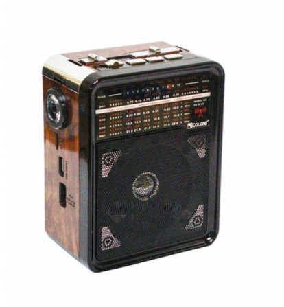 Радиоприемник колонка Golon RX-9100 с фонариком Коричневый Винница - изображение 5