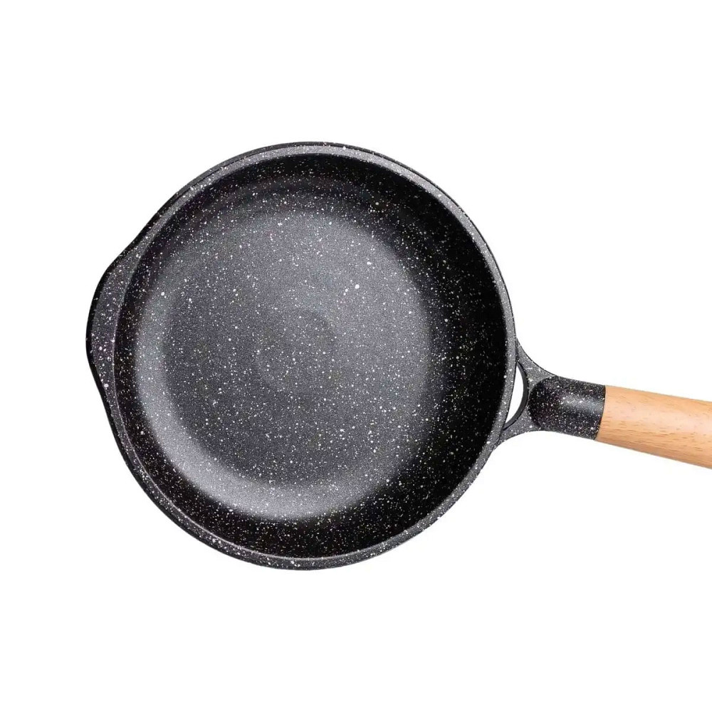 Алюмінієва сковорода 1,4 л, мармурове антипригарне покриття Ø 22 см, товсте дно MGC чорний HP-4-417B Коломия - фото 4