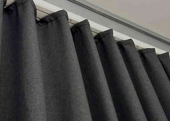 Шторна тканина льон фактурний легкий, колекція “ALORA-TON” колір графітовий 1872ш Київ