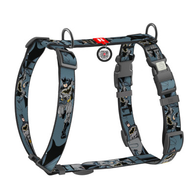 Шлей для собак WAUDOG Nylon H-образная с QR-паспортом "Тень Бэтмена", пластиковый фастекс S (343-1078) Винница - изображение 1