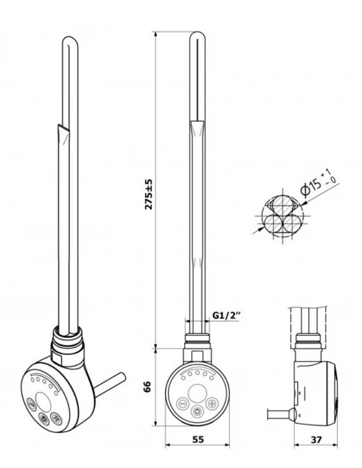 Электронагреватель ТЭН MEG 120W для полотенцесушителя Киев - изображение 6