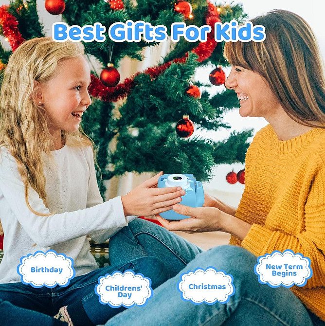 Дитяча цифрова камера ASTGMI C3Pro, 2.0” дисплей, 12МП, з SD-картою 32 ГБ та силіконовою кришкою, синя, подарунок дитині Київ - фото 8