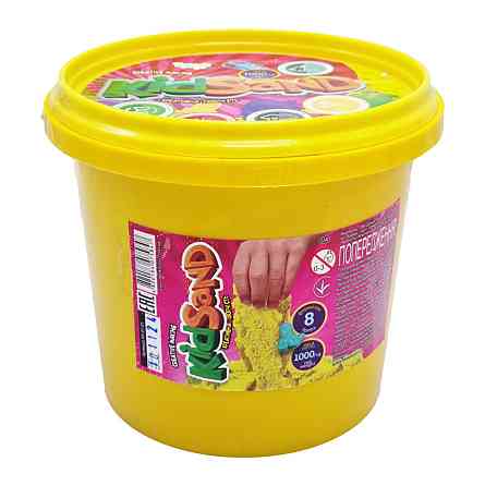 Набір креативної творчості "Кінетичний пісок" KidSand" KS-01-01 відро 1000г Жовтий Вінниця