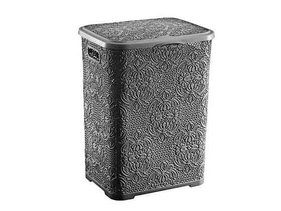 Корзина для белья 42л 385*325*500мм Антрацит LACE 2130 03 ТМ BURSEV Киев