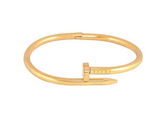 Браслет нержавіюча сталь 14К Цвях з написом Cartier ø6см (350375) ТМ XUPING Київ