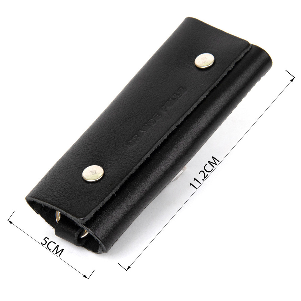 Універсальна шкіряна ключниця GRANDE PELLE 11351 Чорний Київ - фото 8