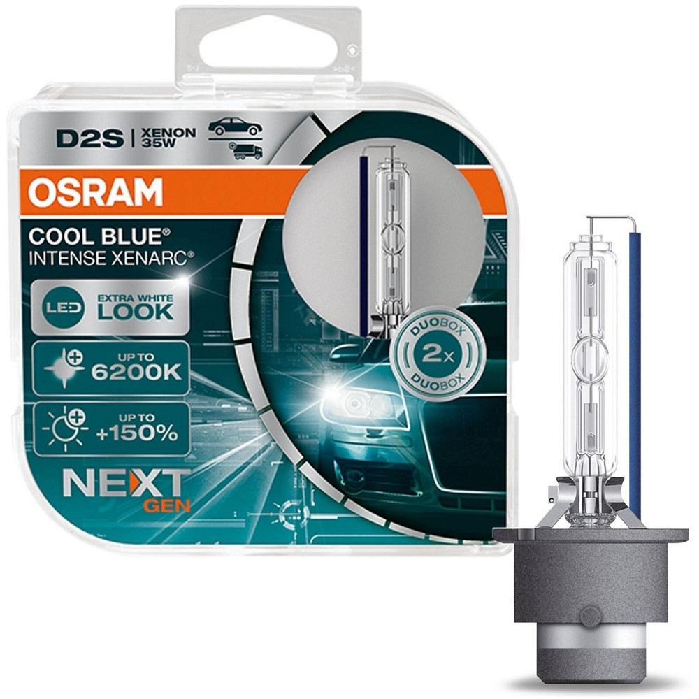 Комплект ксенонових ламп Osram D2S 35 W P32d-2 Cool Blue Intense Next Gen + 150% (66240CBN-HCB) Харків - фото 1