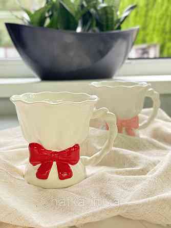 Чашка крухоль кераміка Olens "Червоний бант" 450 мл 8030-446 Київ
