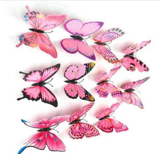 Рожеві метелики на магніті - 12шт. Київ