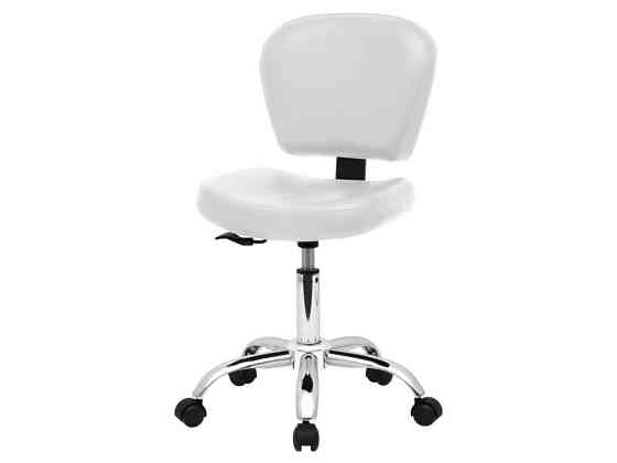 Стілець майстра зі спинкою на колесах, регулювання висоти, мод. 855 Київ